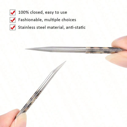 1pc Multi-Port Leopard Print Stainless Steel Eyelash Extension Tweezers, Non-Slip Precise Suitable For Beginners And Professionals, Essential Beauty Tool For Curling And Separating Eyelashes