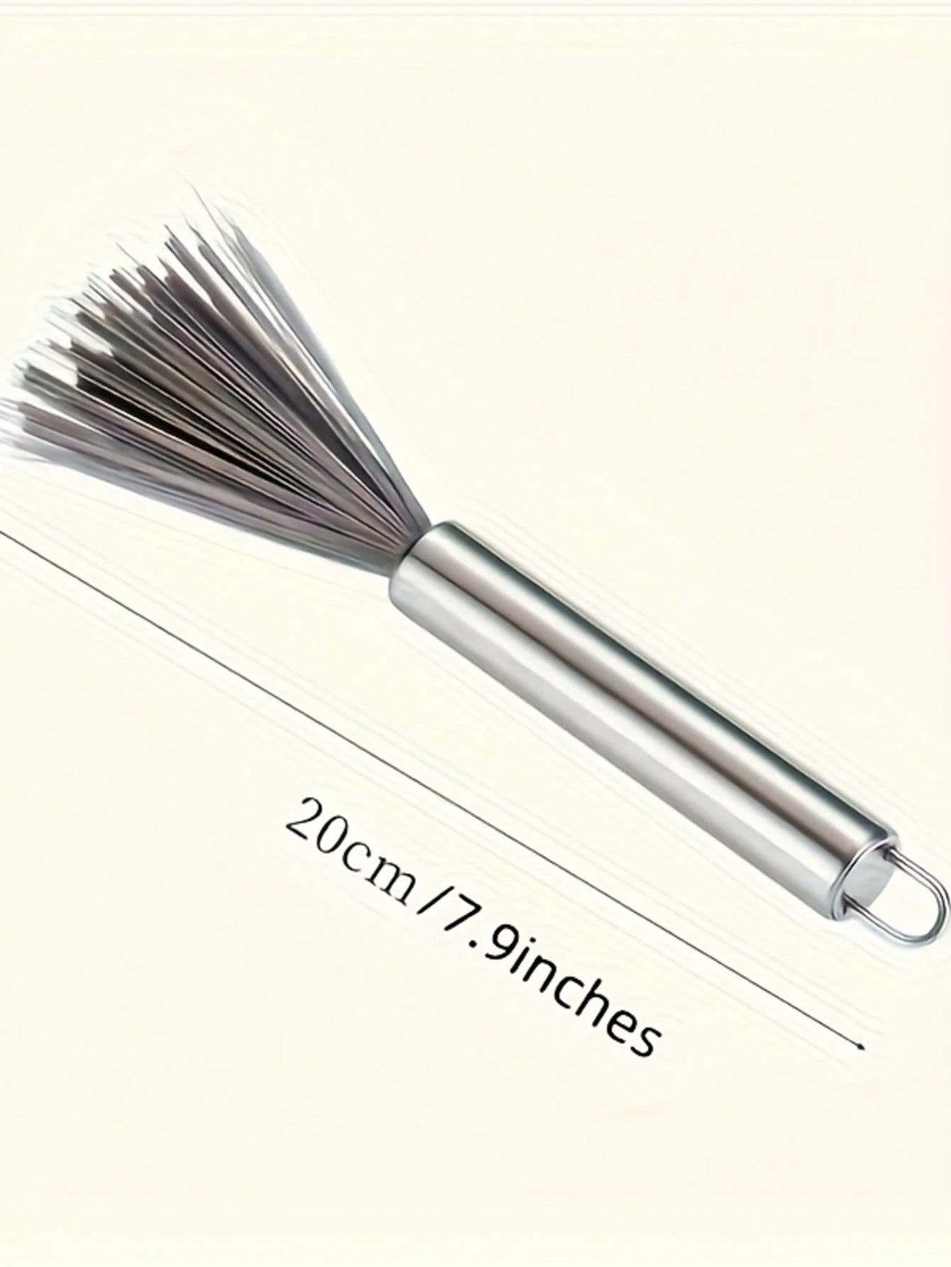 1pc Multi-Purpose Long Handle Hanging Cleaning Brush Stainless Steel No Power Required Convenient Cleaning Tool For Living Spaces