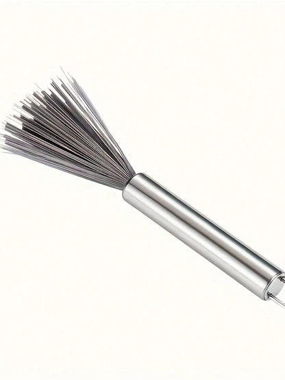 1pc Multi-Purpose Long Handle Hanging Cleaning Brush Stainless Steel No Power Required Convenient Cleaning Tool For Living Spaces
