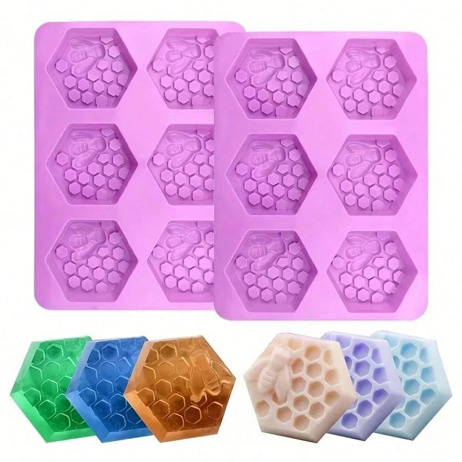 1pc Multi-Style Honeycomb Silicone Mold, Honeycomb Handmade Soap Mold, Insect Bee Theme DIY Craft 3D Art Relief Mold, Handmade Soap Mold, Candle Mold, Aromatherapy Plaster Mold, Epoxy Resin Mold