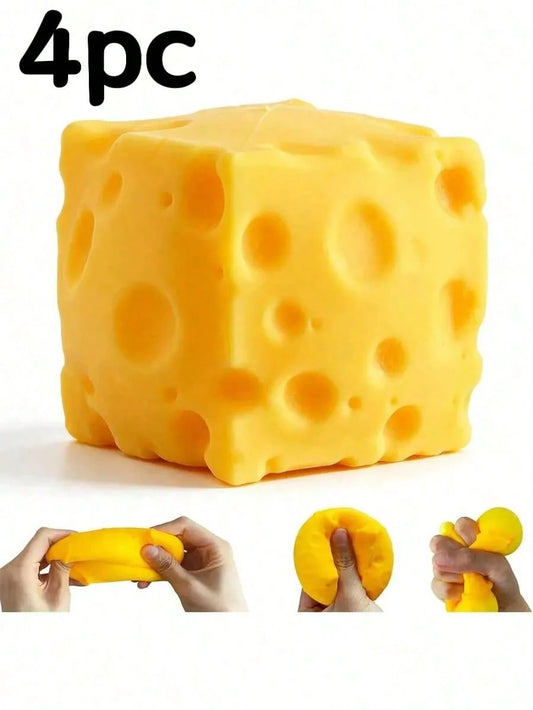 1PC New Cube Cheese Squishy Toy, Realistic Slow Rebound Decompression Fidget Toy, Perfect Holiday Gift For Christmas Halloween Easter Birthdays, Ideal For Kids Teens Adults & Gaming Enthusiasts