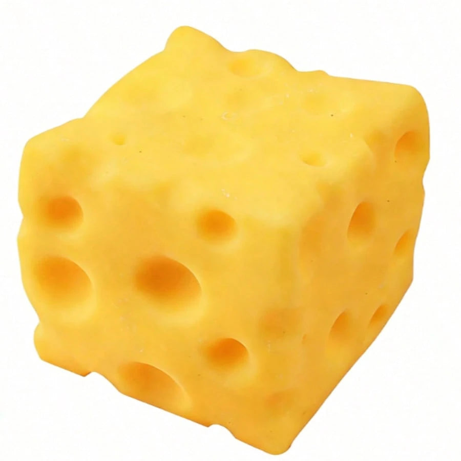 1PC New Cube Cheese Squishy Toy, Realistic Slow Rebound Decompression Fidget Toy, Perfect Holiday Gift For Christmas Halloween Easter Birthdays, Ideal For Kids Teens Adults & Gaming Enthusiasts