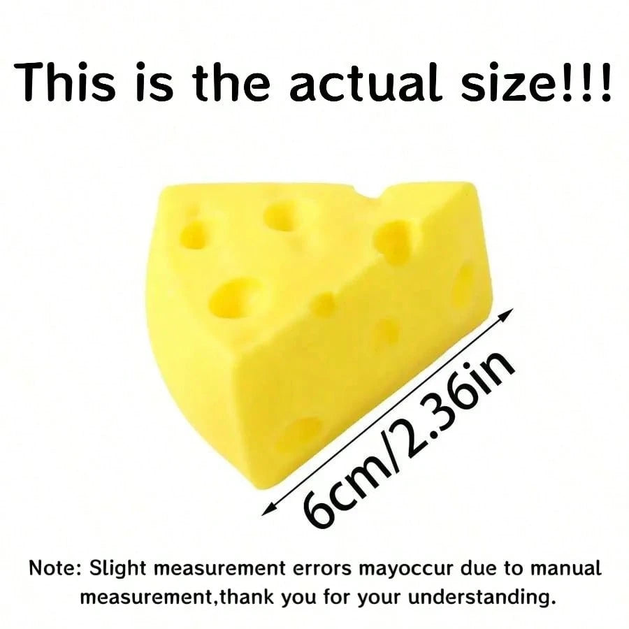 1PC New Cube Cheese Squishy Toy, Realistic Slow Rebound Decompression Fidget Toy, Perfect Holiday Gift For Christmas Halloween Easter Birthdays, Ideal For Kids Teens Adults & Gaming Enthusiasts