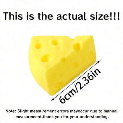 1PC New Cube Cheese Squishy Toy, Realistic Slow Rebound Decompression Fidget Toy, Perfect Holiday Gift For Christmas Halloween Easter Birthdays, Ideal For Kids Teens Adults & Gaming Enthusiasts