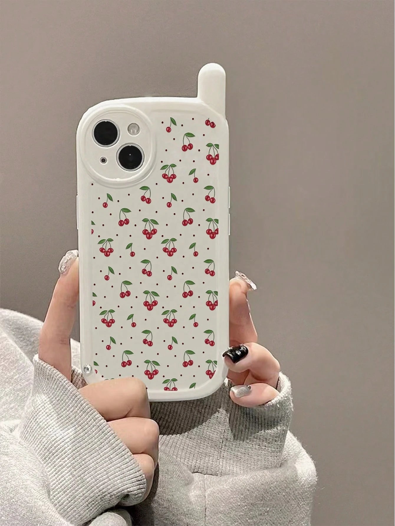 1pc New Personalized Big Brother Cherry Painted Anti-Drop Phone Case Compatible With IPhone 17pro/17Air/17/17promax 16/11/16pro/16plus/16promax/16e/15Promax/13/14/12/XS/XR/7G/8P3 Soft Shell Protective