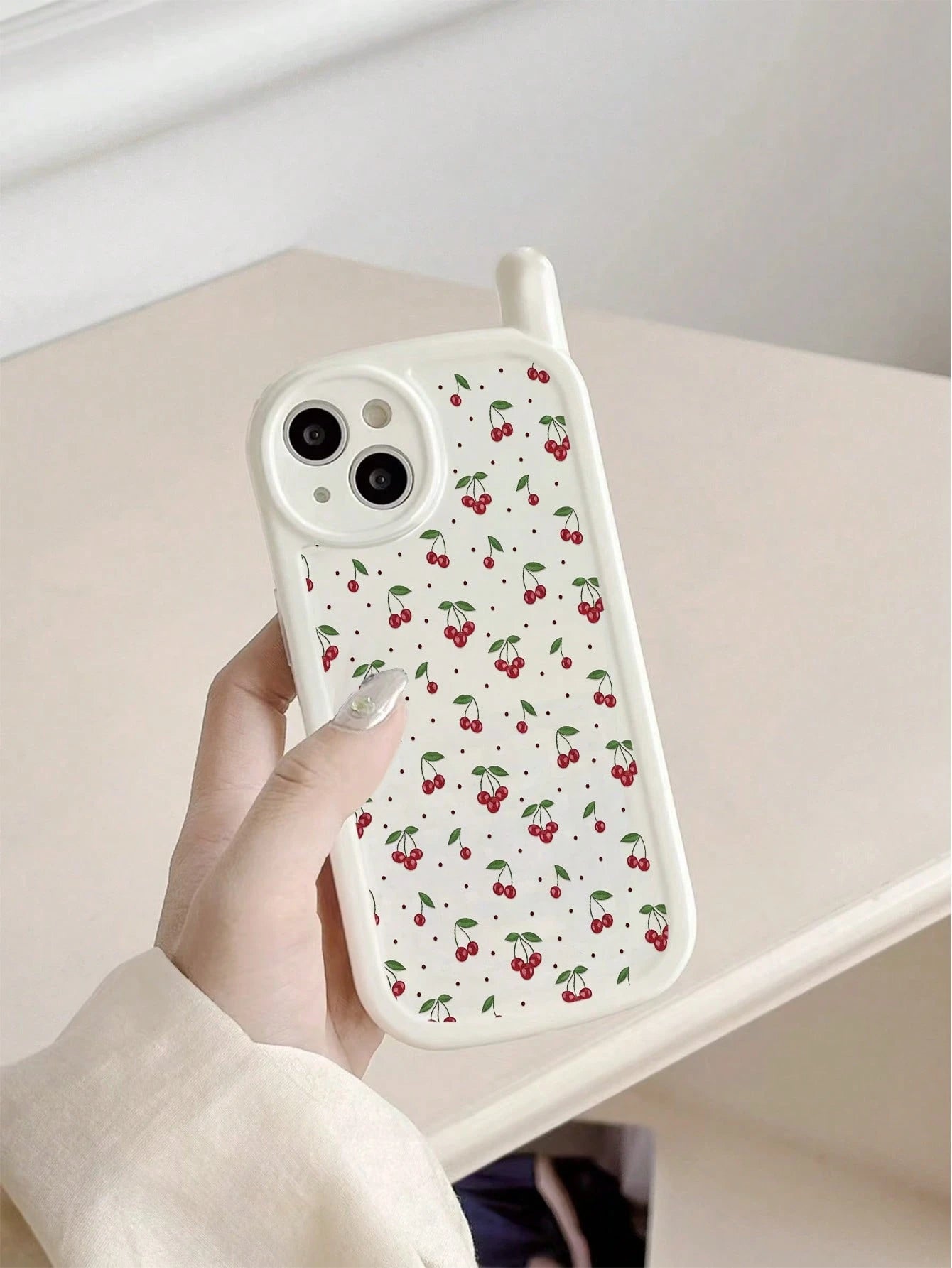 1pc New Personalized Big Brother Cherry Painted Anti-Drop Phone Case Compatible With IPhone 17pro/17Air/17/17promax 16/11/16pro/16plus/16promax/16e/15Promax/13/14/12/XS/XR/7G/8P3 Soft Shell Protective