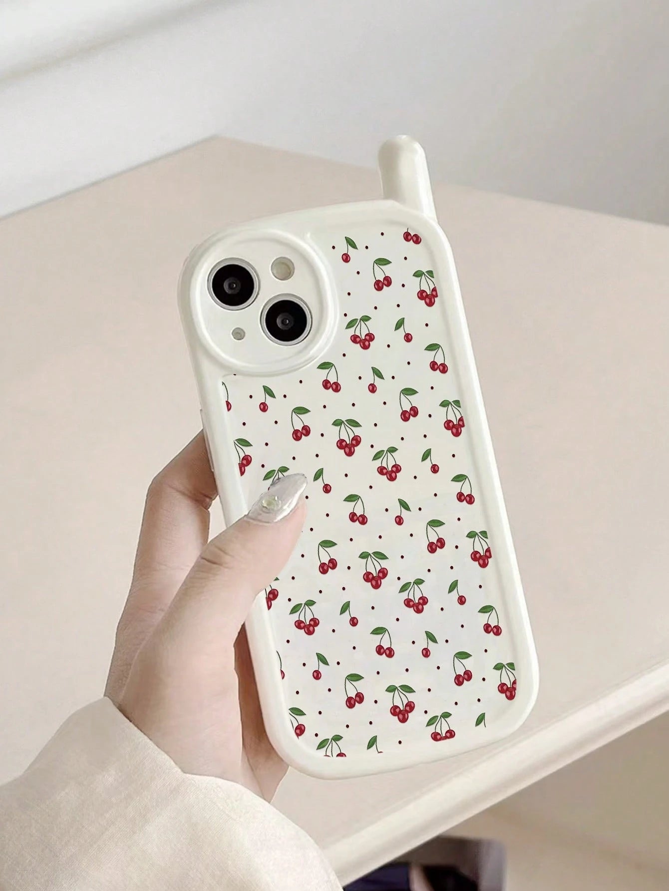 1pc New Personalized Big Brother Cherry Painted Anti-Drop Phone Case Compatible With IPhone 17pro/17Air/17/17promax 16/11/16pro/16plus/16promax/16e/15Promax/13/14/12/XS/XR/7G/8P3 Soft Shell Protective