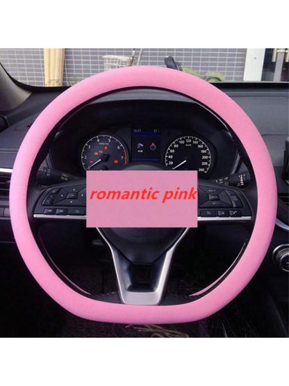 1pc Non-Slip Silicone Steering Wheel Protector, Car Steering Wheel Protective Cover, Non-Slip Elastic Stretch Car Steering Wheel Cover