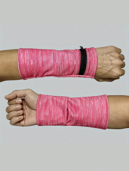 1pc Outdoor Sports Wrist Pouch/Arm Bag/Wallet/Wristband With Phone Pocket, Cycling, Running Fitness Unisex Running Hand Wrist Guard Storage Bag, Zipper Sweat Band Wrist Support Wristband Sweatband Wri