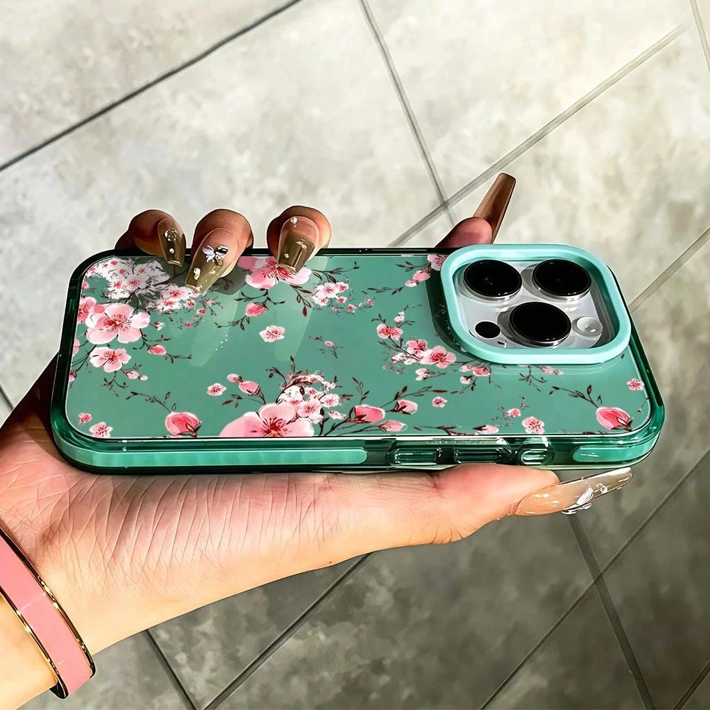 1PC Pink Cherry Blossom Phone Case, Watercolor Style, Phone Case For IPhone 17 Pro Max 17 Air 17Pro 16 15 14 13 12 11 Pro Max, Floral Gift, Spring Blossom Design, Delicate Pink Flowers Theme, Artistic