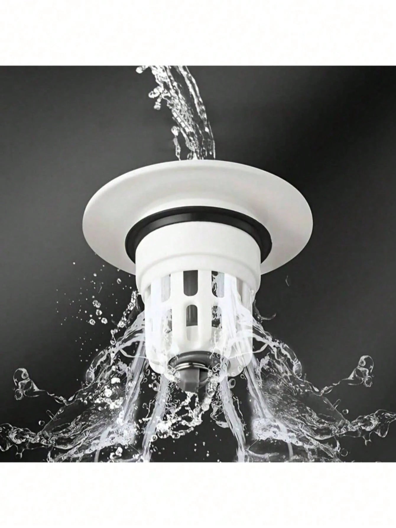 1pc Pop-Up Bathroom Sink Drain Stopper - Multifunctional Pressure Filter, Durable Plastic Material, Bathroom Sink Anti-Clogging, Essential Drainage Accessory, Sink Drain Filter, Household Hair Catcher