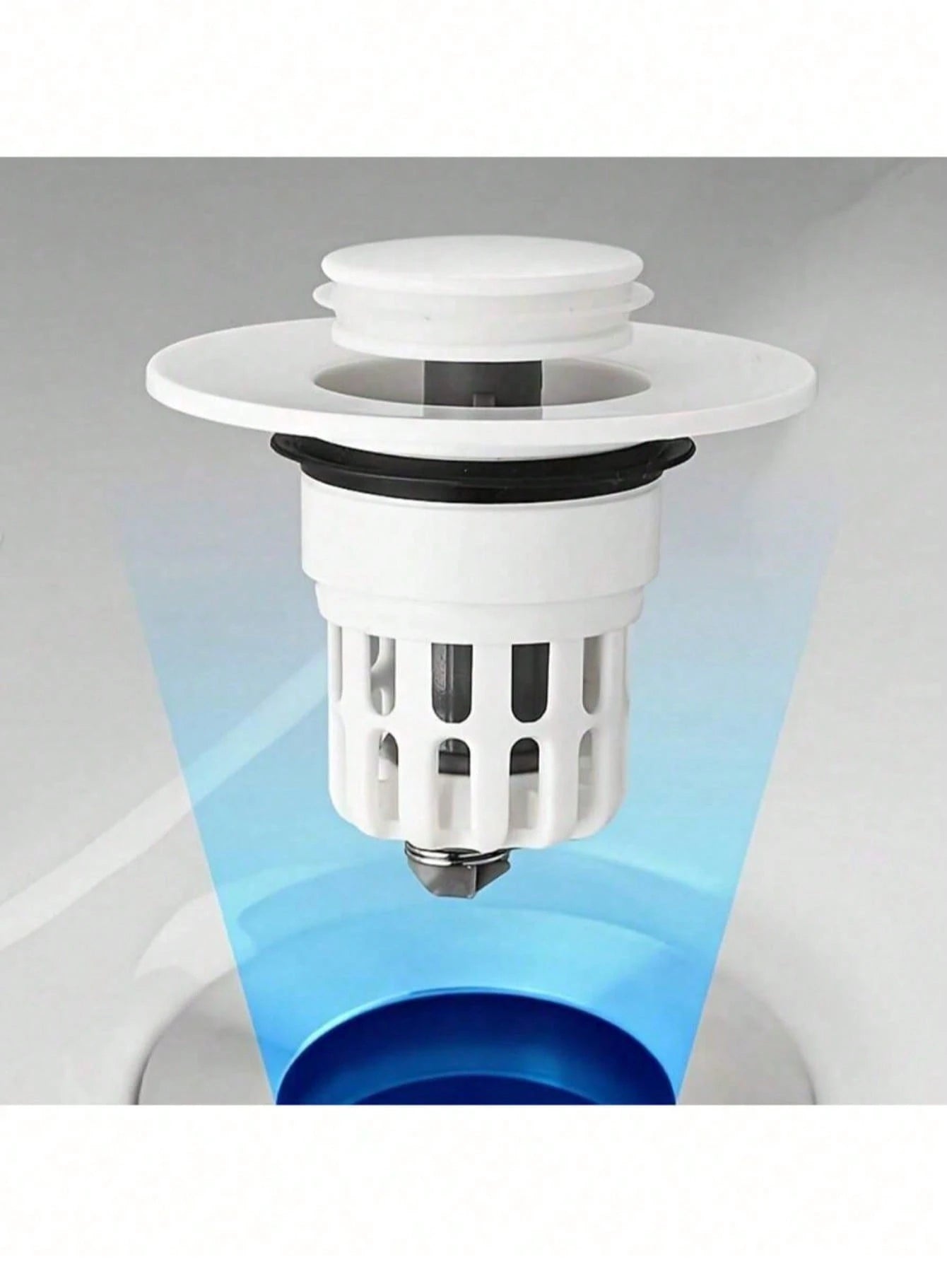 1pc Pop-Up Bathroom Sink Drain Stopper - Multifunctional Pressure Filter, Durable Plastic Material, Bathroom Sink Anti-Clogging, Essential Drainage Accessory, Sink Drain Filter, Household Hair Catcher