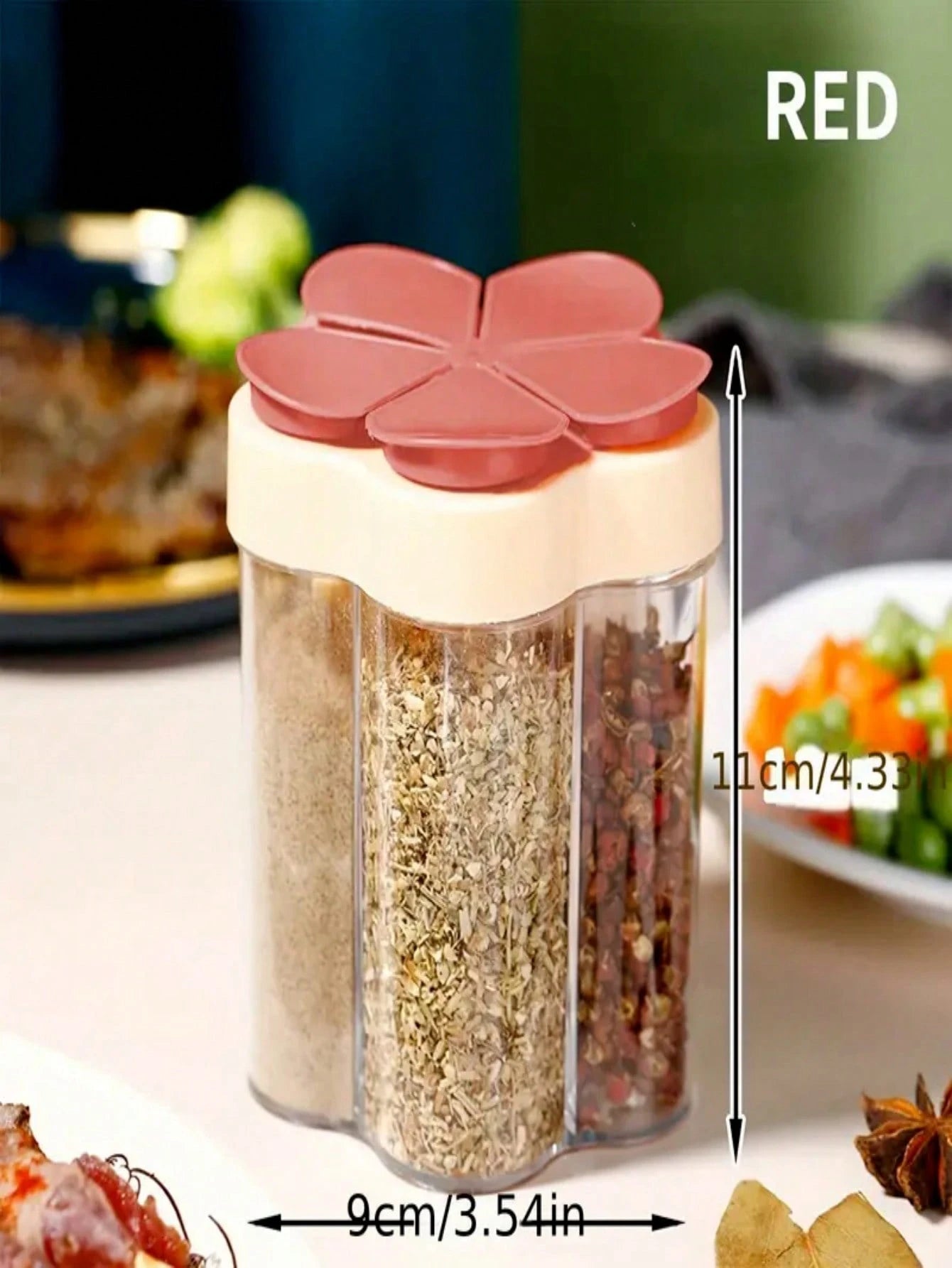 1pc Portable 5-In-1 Spice Container For Home Kitchen Use