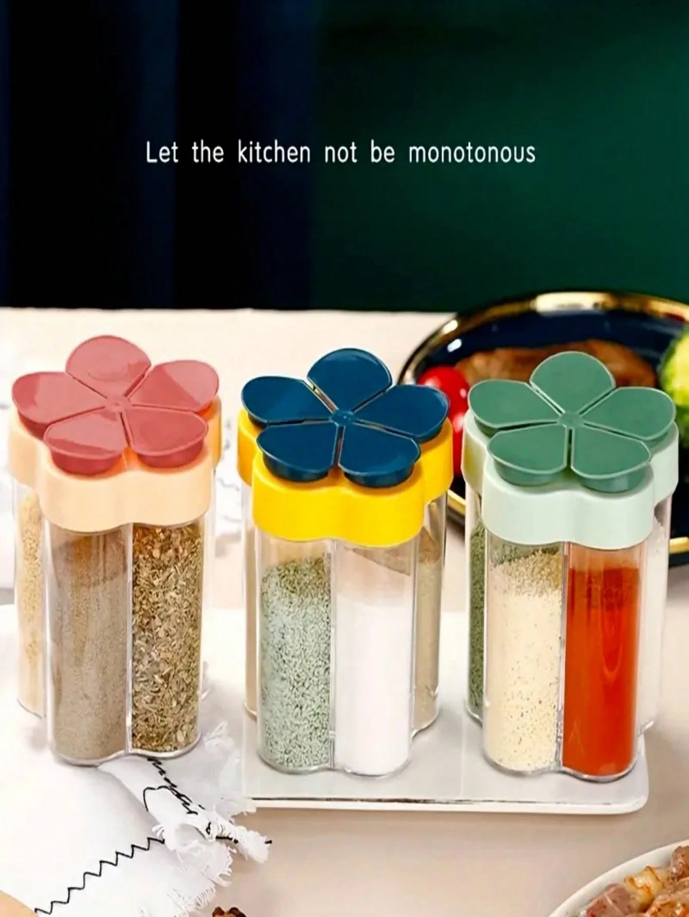 1pc Portable 5-In-1 Spice Container For Home Kitchen Use