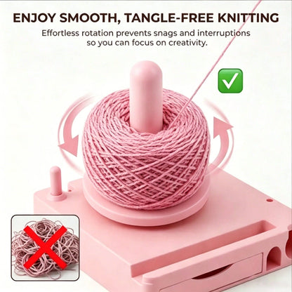 1pc Portable Multifunctional Yarn Winder With Phone Holder, Multifunctional Yarn Bowl With Detachable Spool Holder, Crochet Accessory Storage Box, Traveling Handcraft Yarn Management Tool, Plastic Yar