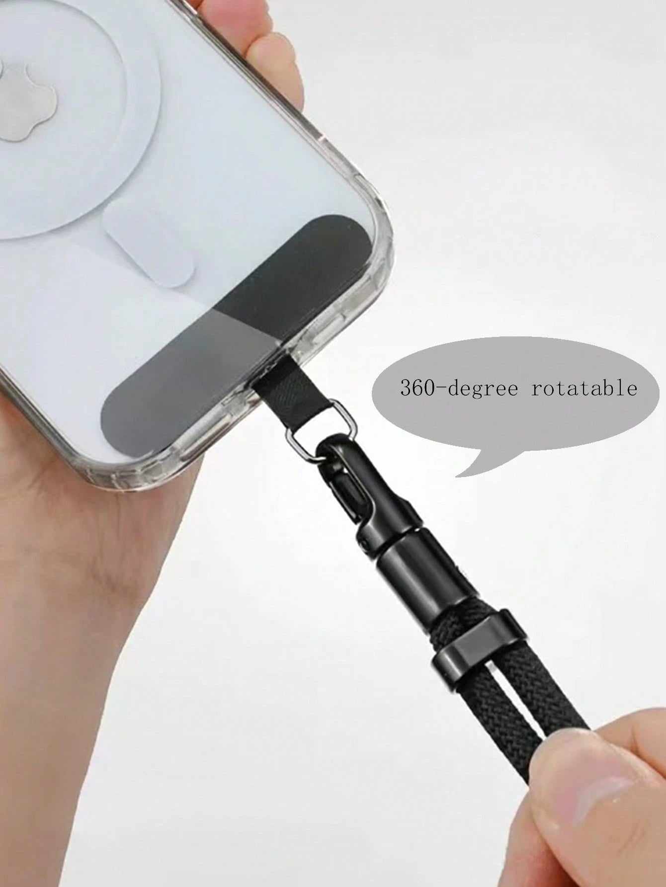 1pc Premium 360° Rotating Anti- Phone Lanyard, Adjustable Wrist Strap, Unisex Short Swivel Self-Locking Clip Wrist Cord