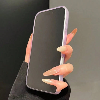 1pc Premium Minimalist Skin-Feel Semi-Transparent Purple Matte Phone Case Compatible With Apple 17 Pro Max Air 16 15 14 13 12 Proamx/Plus Supports Wireless Charging Magnetic Matte Semi-Transparent Sho