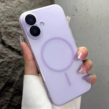 1pc Premium Minimalist Skin-Feel Semi-Transparent Purple Matte Phone Case Compatible With Apple 17 Pro Max Air 16 15 14 13 12 Proamx/Plus Supports Wireless Charging Magnetic Matte Semi-Transparent Sho