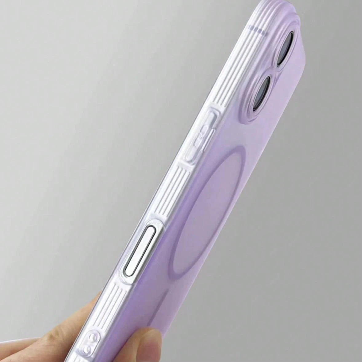 1pc Premium Minimalist Skin-Feel Semi-Transparent Purple Matte Phone Case Compatible With Apple 17 Pro Max Air 16 15 14 13 12 Proamx/Plus Supports Wireless Charging Magnetic Matte Semi-Transparent Sho