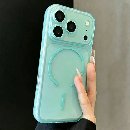 1pc Premium Minimalist Skin-Feel Semi-Transparent Purple Matte Phone Case Compatible With Apple 17 Pro Max Air 16 15 14 13 12 Proamx/Plus Supports Wireless Charging Magnetic Matte Semi-Transparent Sho