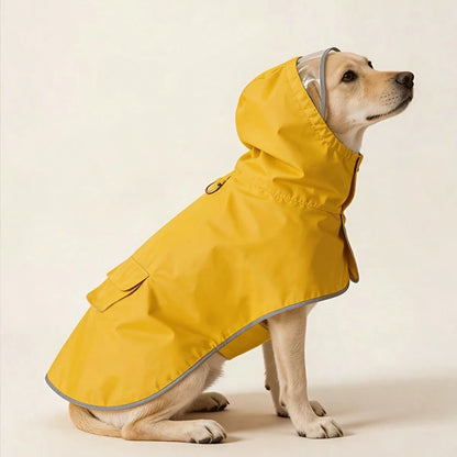1pc PVC Yellow Thin Pet Full Body Raincoat, Keeps Pet Fur Dry During Rain