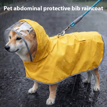 1pc PVC Yellow Thin Pet Full Body Raincoat, Keeps Pet Fur Dry During Rain
