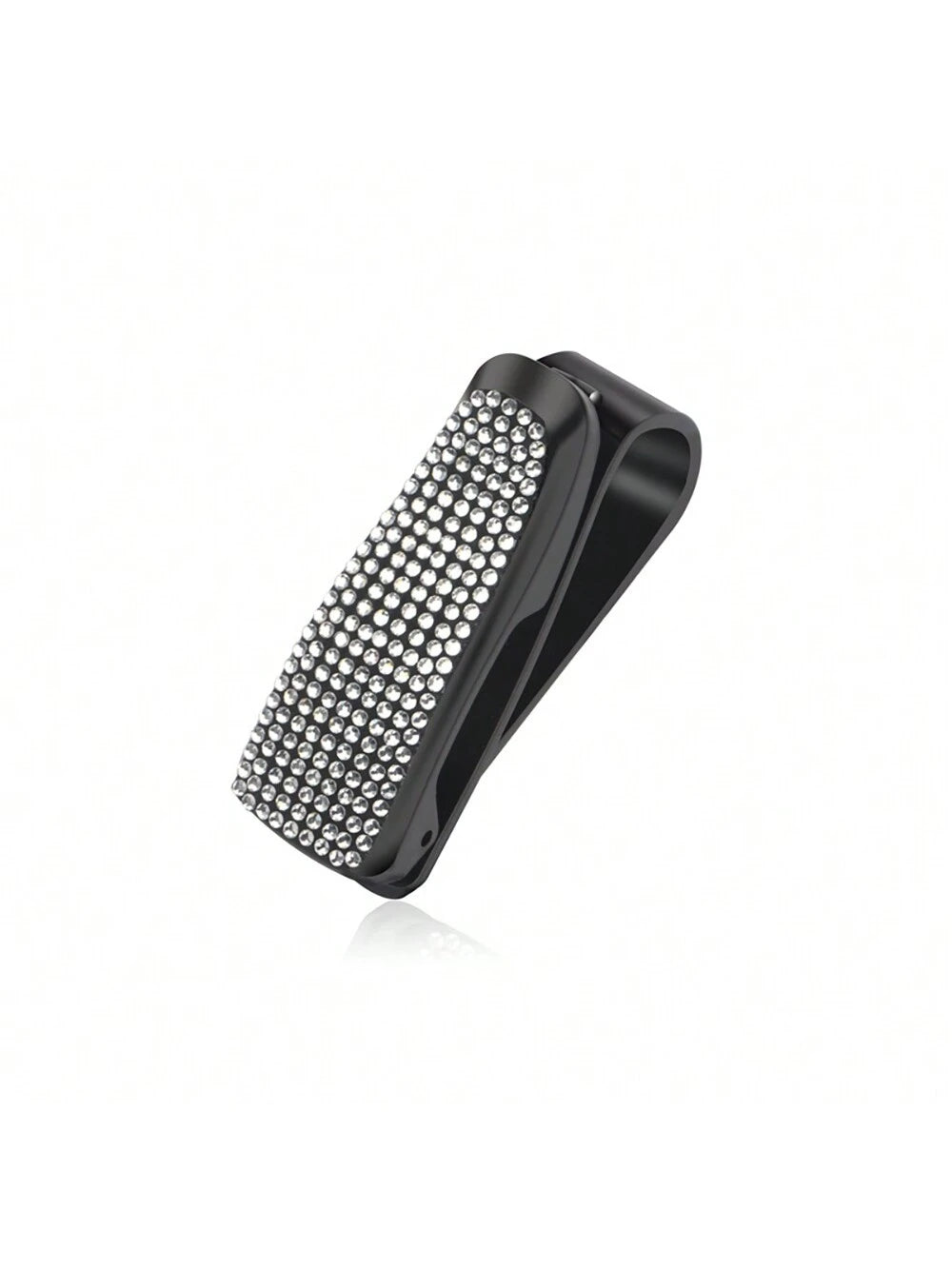 1pc Rhinestone Decorated Car Sun Visor Glasses Clip