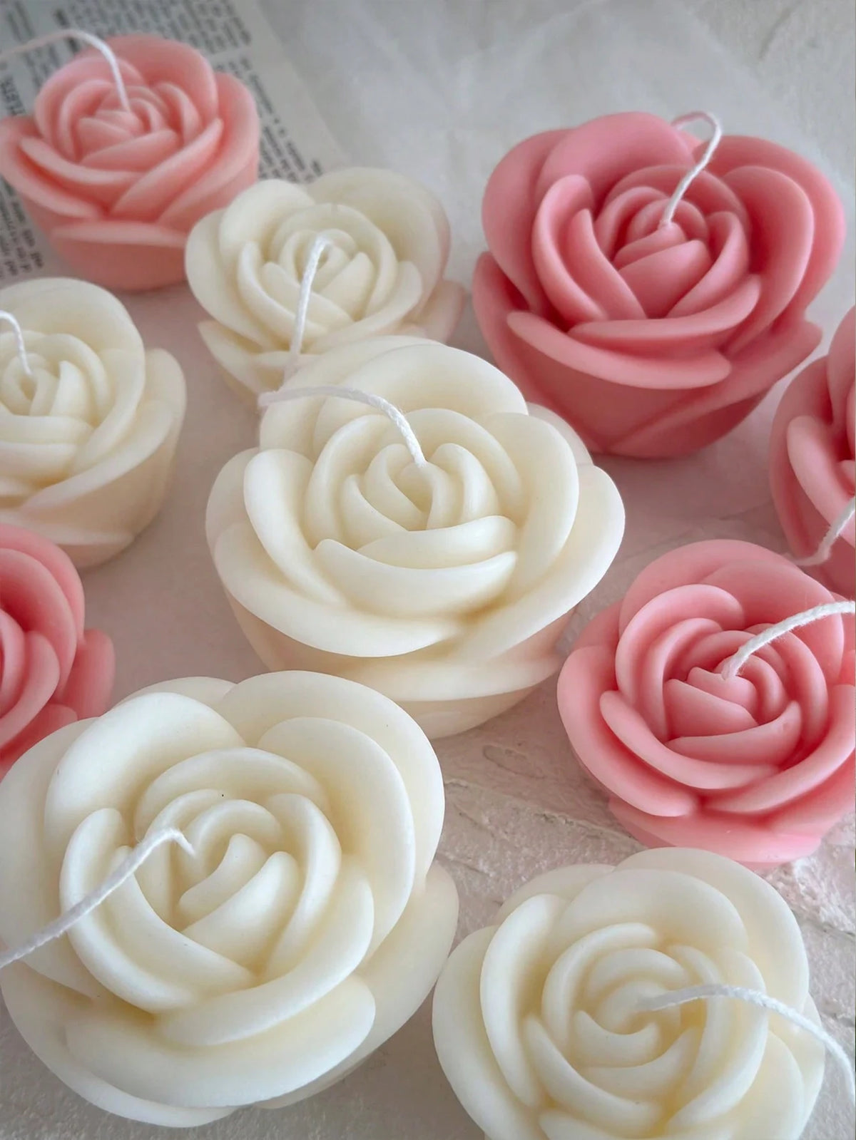 1pc Rose Flower Aroma Candle Silicone Mold, Handmade DIY Resin Casting Mold Rose Decor Home Ornament