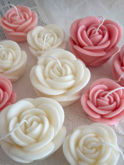 1pc Rose Flower Aroma Candle Silicone Mold, Handmade DIY Resin Casting Mold Rose Decor Home Ornament