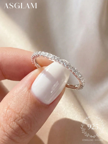 1pc S925 Sterling Silver Luxury Diamond Ring, Women's Jewelry, Girl Gift, Party Decor, Wedding Engagement Ring