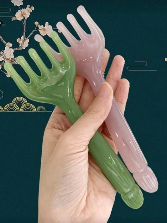1pc Scalp Massager, Gua Sha Massage Tool, Head Massager, Portable Handheld SPA Head Massager, Deep Relaxation, Back To School Supplies, Gua Sha, Lymphatic Drainage, Cellulite Removal, Back Massager, S