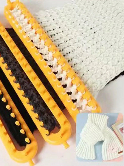 1pc/Set Handmade Knitting Kit With Knitting Loom, DIY Knitting Craft Weaving Tool, Crochet Hook, And Randomly Colored Accessories For Blanket, Scarf, Hat, Shawl, And Knit Sewing Projects