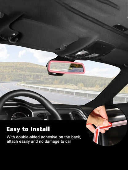 1pc Simple Silicone Rearview Mirror Protective Cover, Car Decor, Fit For Most Cars, Model Y/3 Center Console Protector, Protect Screen, Essential Car Accessory