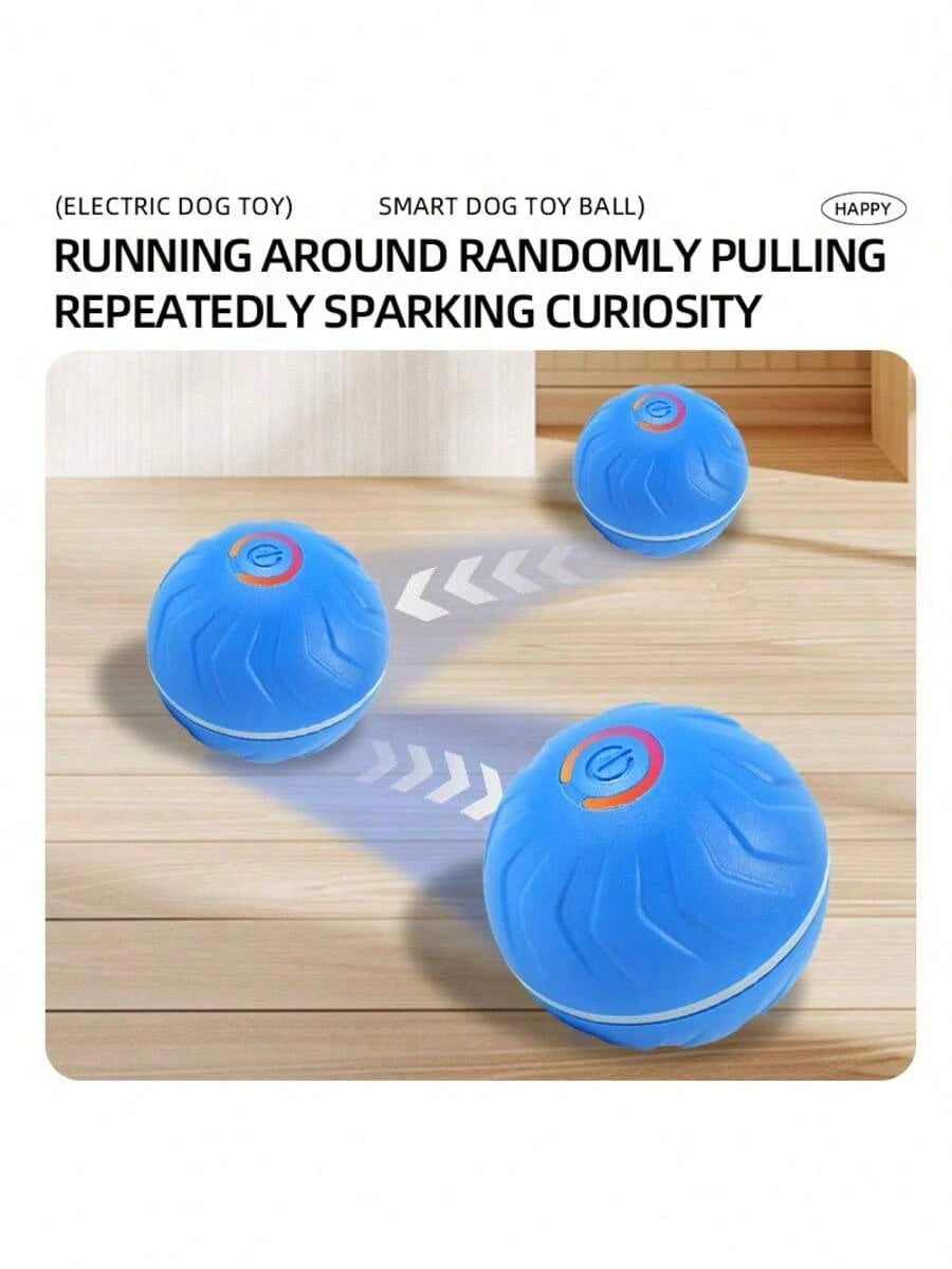 1pc Smart Rolling Ball, TPU Dog Ball, Pet Interactive Electric Toy, With LED Light Modes, Multiple Colors Available, Interactive Dog Toy Ball, Motion Activated Automatic Bouncing Rolling Dog Ball, Als