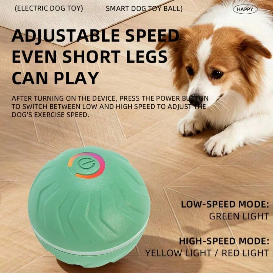 1pc Smart Rolling Ball, TPU Dog Ball, Pet Interactive Electric Toy, With LED Light Modes, Multiple Colors Available, Interactive Dog Toy Ball, Motion Activated Automatic Bouncing Rolling Dog Ball, Als