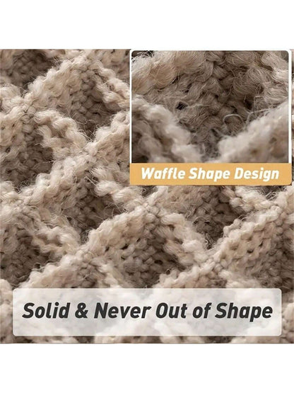 1pc Soft Absorbent Waffle Bath Mat, Slip-Resistant With Hot Melt Glue Transparent Rubber Bottom, Tasseled Washable For Kitchen And Bathroom Home Bathroom Decor Bath Rug Floor Carpet Outdoor Rug Door M