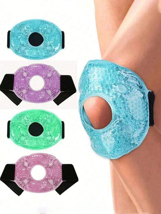 1pc Soft Gel Knee Ice Pack, Ice Pack Knee Sleeve, Gel Ice Bag Wrap, Ankle Sports Ice Pack, Hot And Cold Large Ice Pack, Adjustable, Reusable Knee Pad, Soft & Cool Leg Sleeve, Suitable For Head, Should