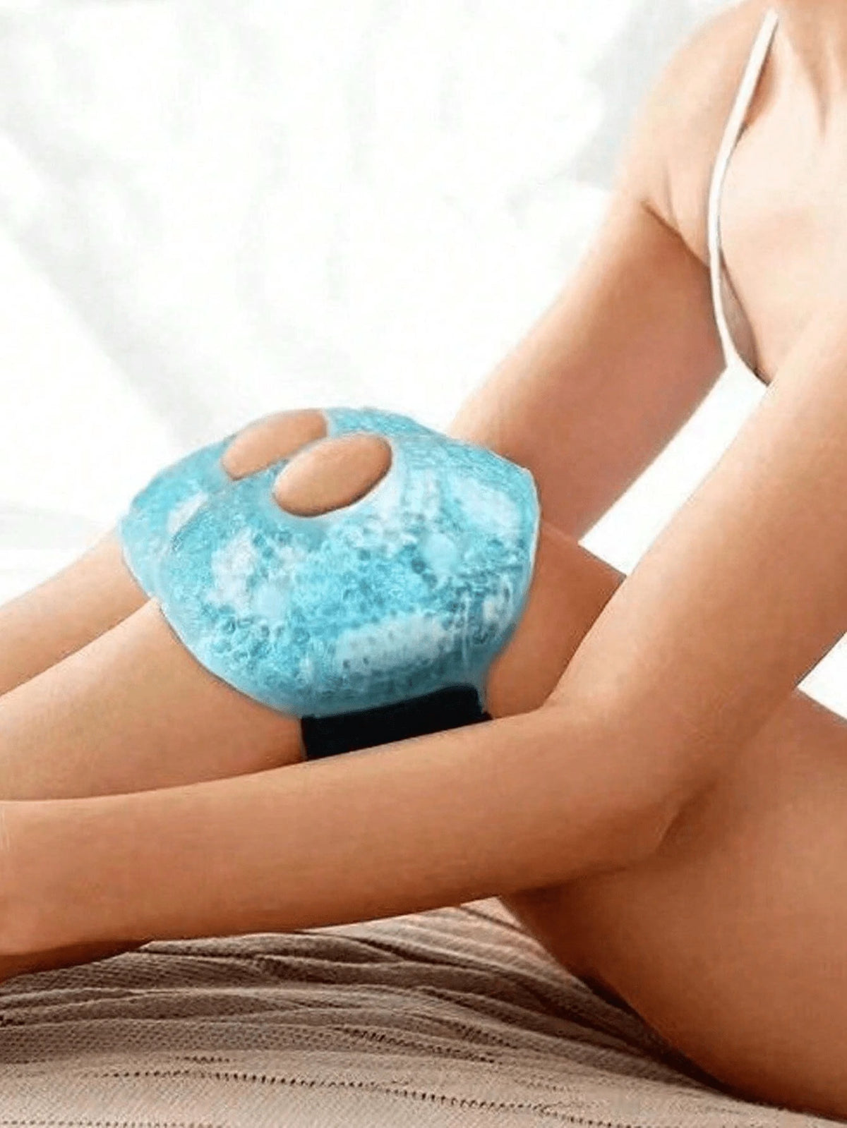 1pc Soft Gel Knee Ice Pack, Ice Pack Knee Sleeve, Gel Ice Bag Wrap, Ankle Sports Ice Pack, Hot And Cold Large Ice Pack, Adjustable, Reusable Knee Pad, Soft & Cool Leg Sleeve, Suitable For Head, Should