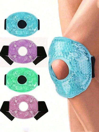 1pc Soft Gel Knee Ice Pack, Ice Pack Knee Sleeve, Gel Ice Bag Wrap, Ankle Sports Ice Pack, Hot And Cold Large Ice Pack, Adjustable, Reusable Knee Pad, Soft & Cool Leg Sleeve, Suitable For Head, Should