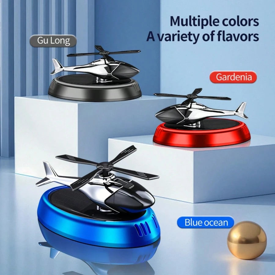 1pc Solar Powered Rotating Airplane Car Fragrance Diffuser, Hanging Vehicle Air Freshener, Long Lasting Scent