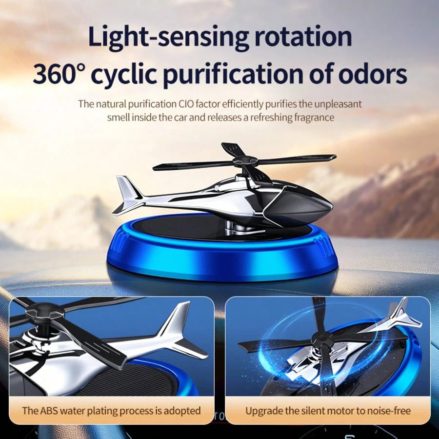 1pc Solar Powered Rotating Airplane Car Fragrance Diffuser, Hanging Vehicle Air Freshener, Long Lasting Scent