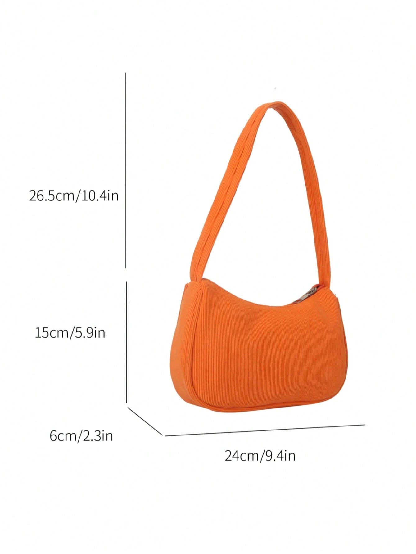 1pc Solid Color Corduroy Zipper Crossbody Bag, Perfect Accessory For Women's Autumn Outfits, Ideal For Valentine's Day