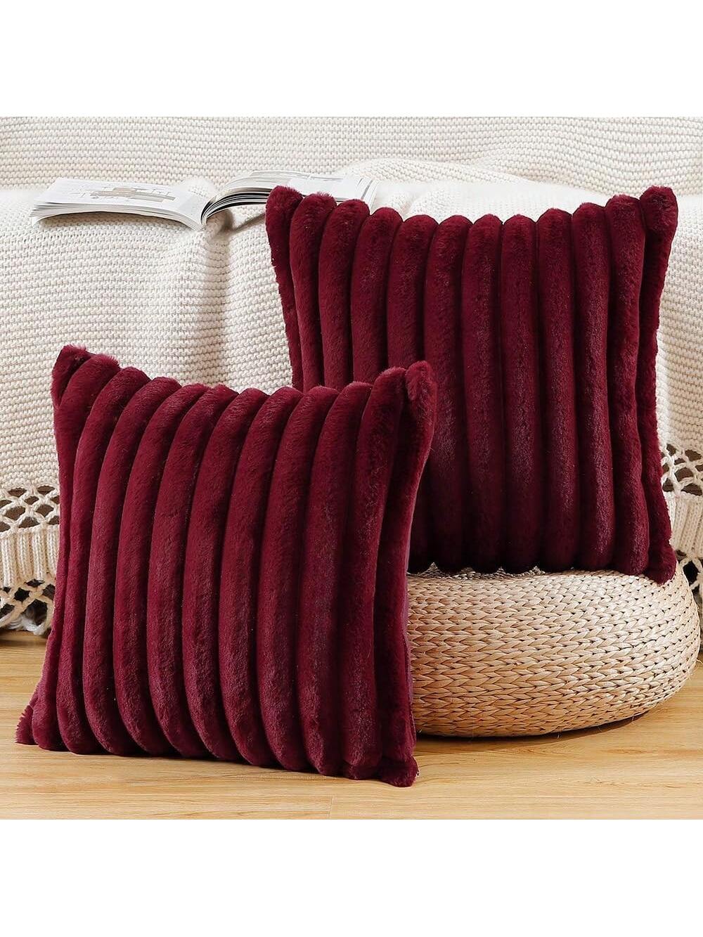 1pc Solid Color Pillow Cover (Pillow Insert Not Included), Fabric Throw Pillow Case, Suitable For Living Room Sofa