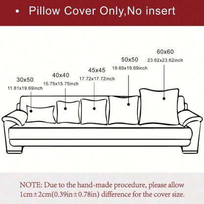 1pc Solid Color Pillow Cover (Pillow Insert Not Included), Fabric Throw Pillow Case, Suitable For Living Room Sofa