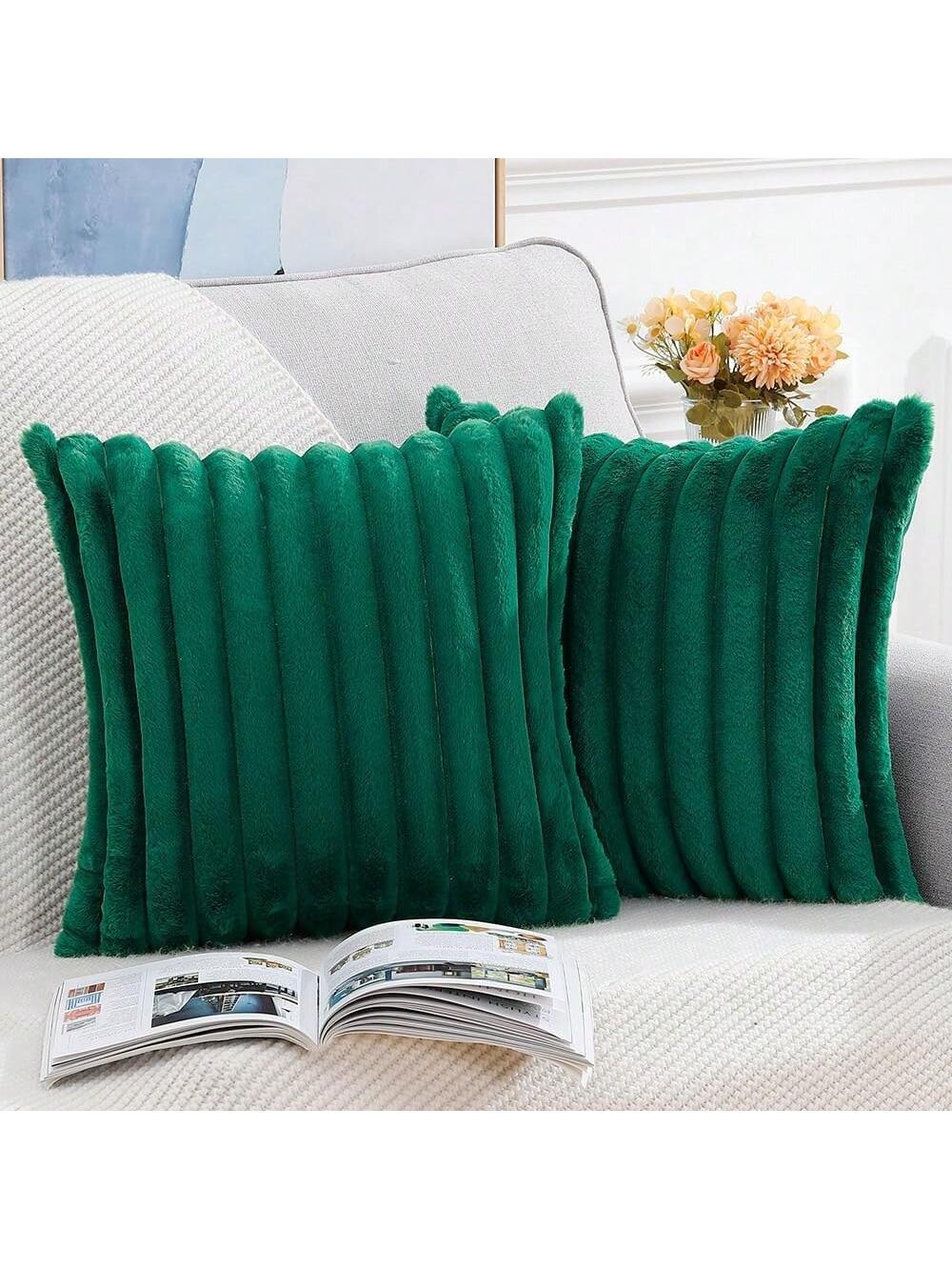 1pc Solid Color Pillow Cover (Pillow Insert Not Included), Fabric Throw Pillow Case, Suitable For Living Room Sofa