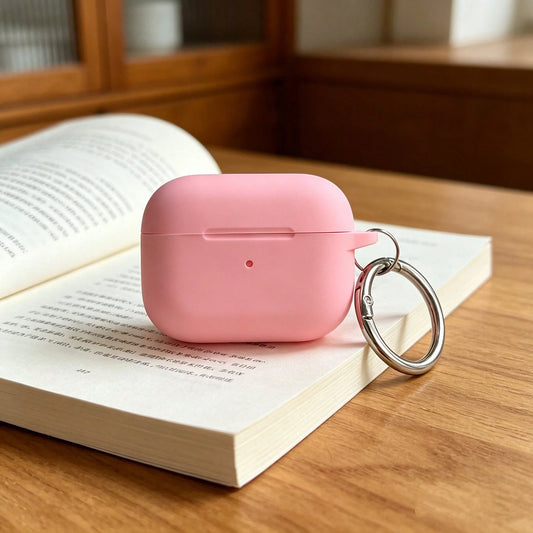 1pc Solid Color Silicone Earphone Case Compatible With Air Po D, Air Po D Silicone One-Piece Solid Color Protective Cover