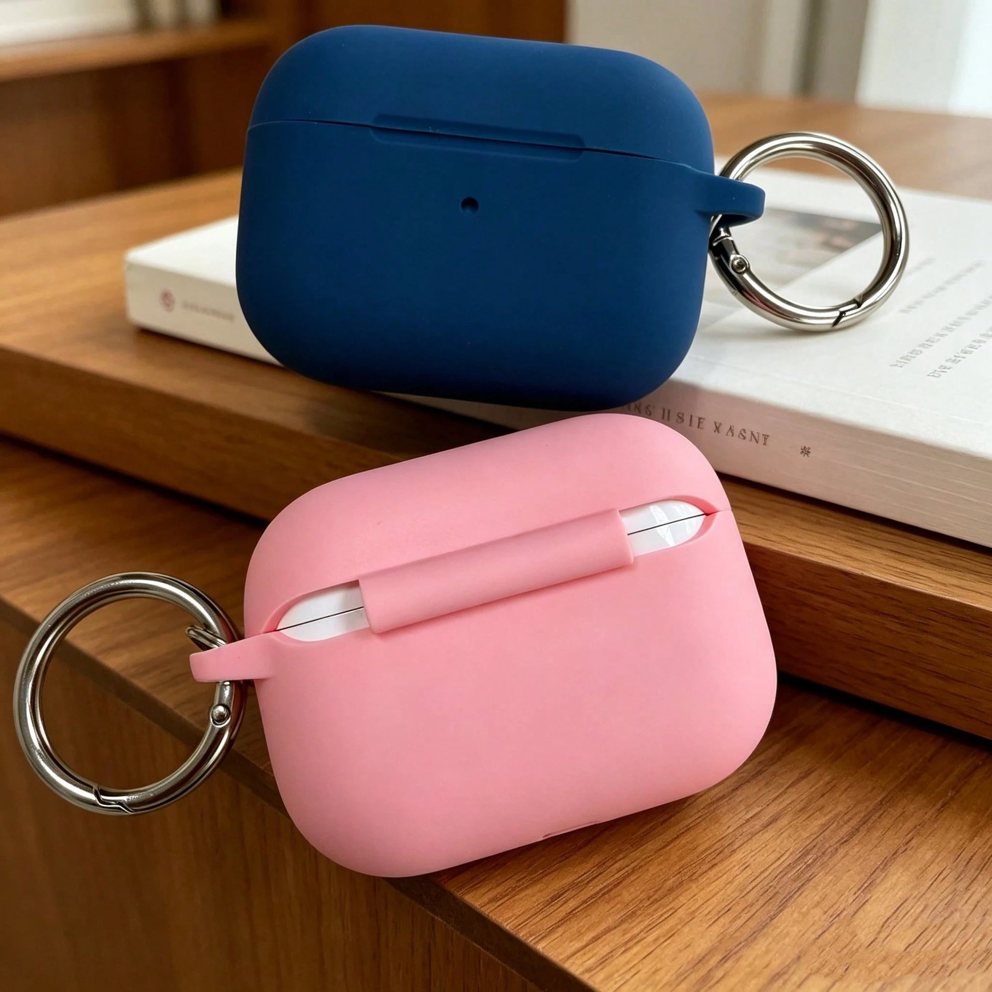 1pc Solid Color Silicone Earphone Case Compatible With Air Po D, Air Po D Silicone One-Piece Solid Color Protective Cover