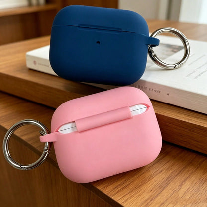 1pc Solid Color Silicone Earphone Case Compatible With Air Po D, Air Po D Silicone One-Piece Solid Color Protective Cover