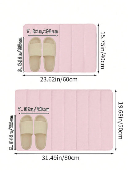 1pc Solid Color Simple Soft Memory Foam Sponge Absorbent And Non-Slip Bathroom Toilet Floor Mat Home Bathroom Decor Bath Rug Floor Carpet Outdoor Rug Door Mat Fall Decor Bathroom Accessories Back To S