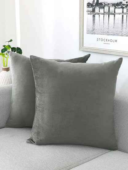 1pc Solid Decorative Throw Pillow Case Without Filler, Modern Fabric Cushion Cover For Living Room, Home Decor